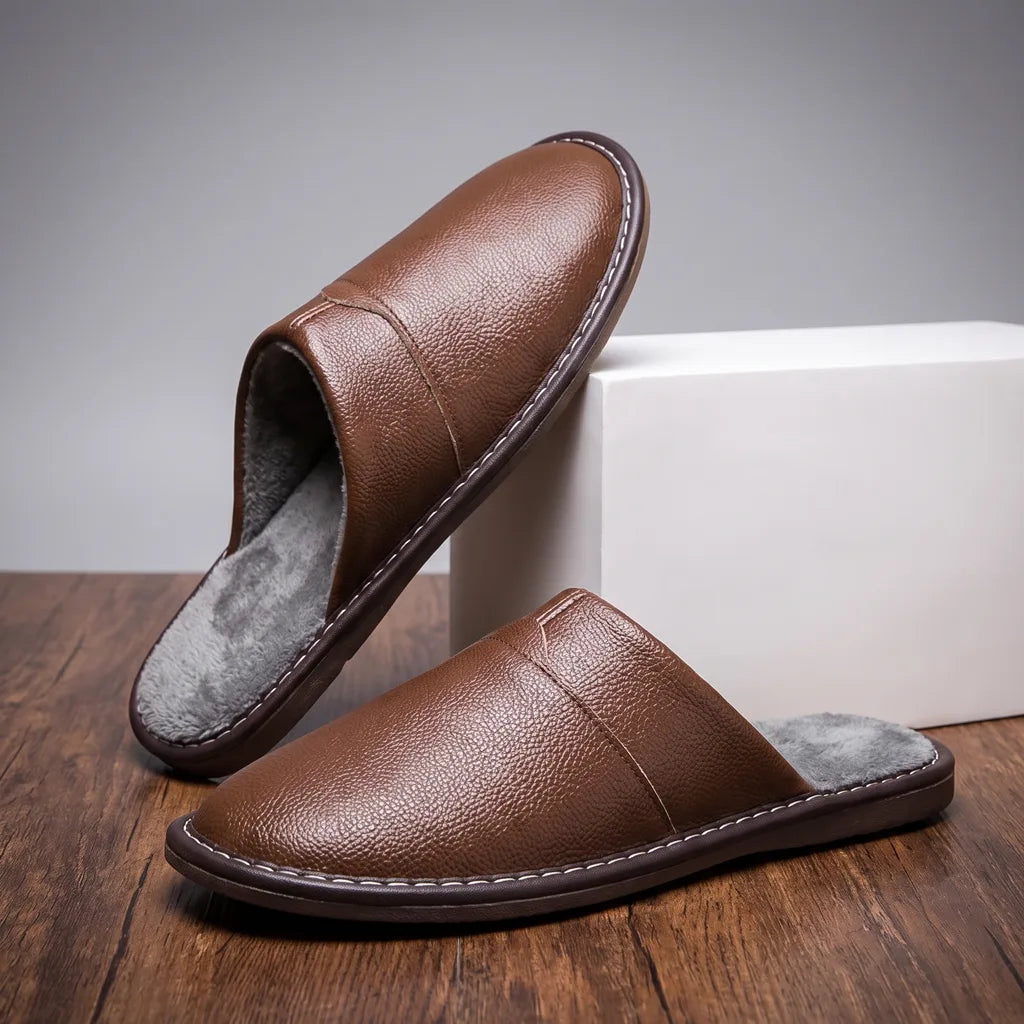 Otis | Mens Warm Fur Slippers