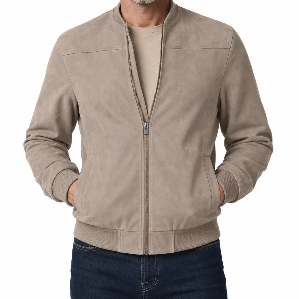 Owen | Mens Fall Suede Bomber Jacket