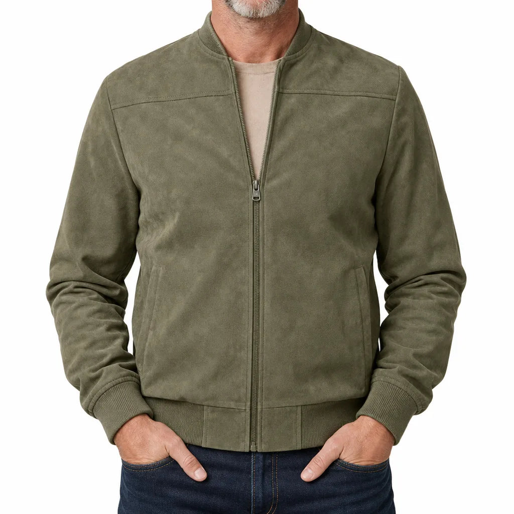 Owen | Mens Fall Suede Bomber Jacket