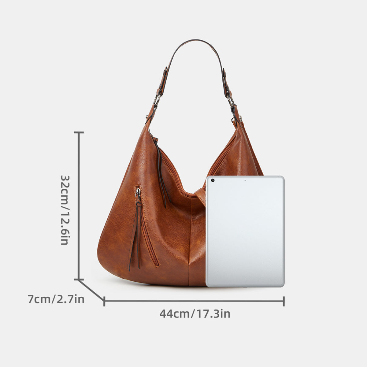Ounamei Vegan Leather Hobo Shoulder Bag for Women | Large Capacity Purse with Matching Wallet & Card Holder | Shoulder & Crossbody Carry