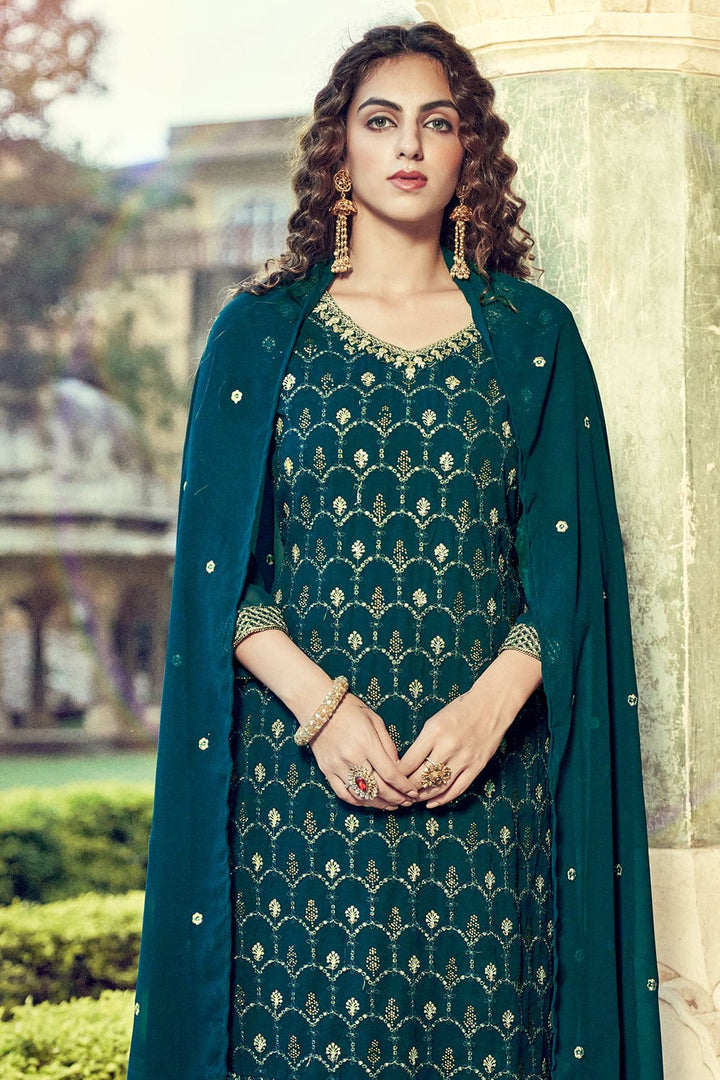 Jade Green Palazzo Suit