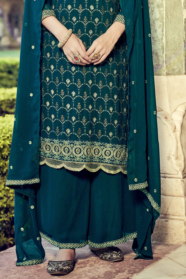 Jade Green Palazzo Suit