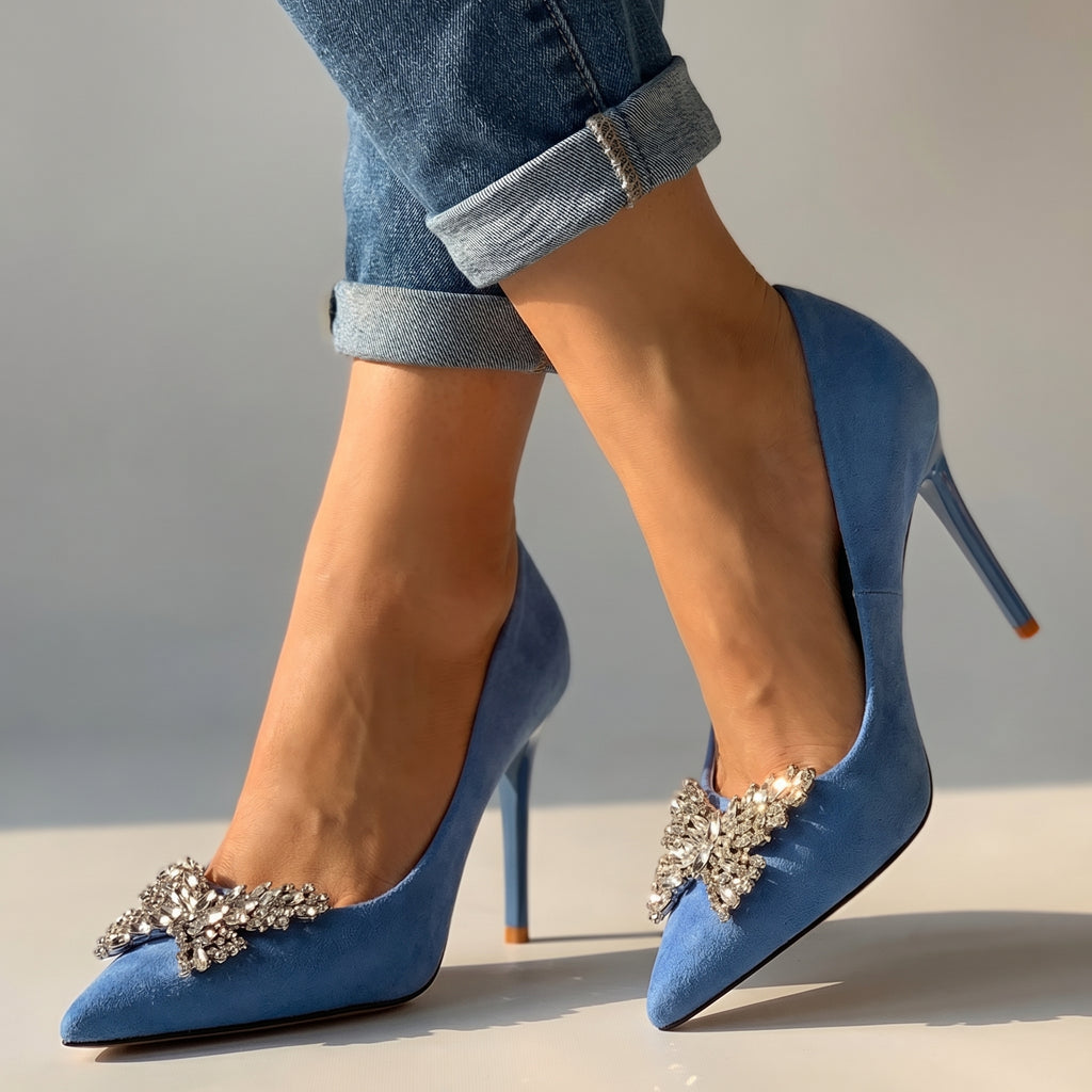 Patricia Crystal Bow Pumps