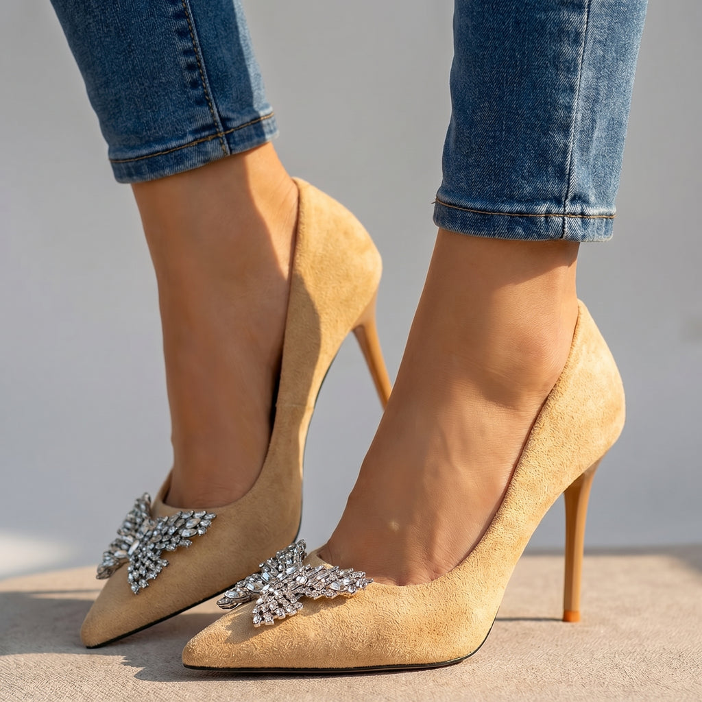 Patricia Crystal Bow Pumps