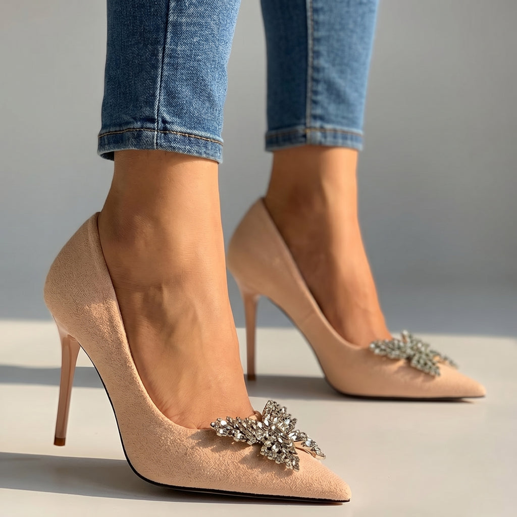 Patricia Crystal Bow Pumps