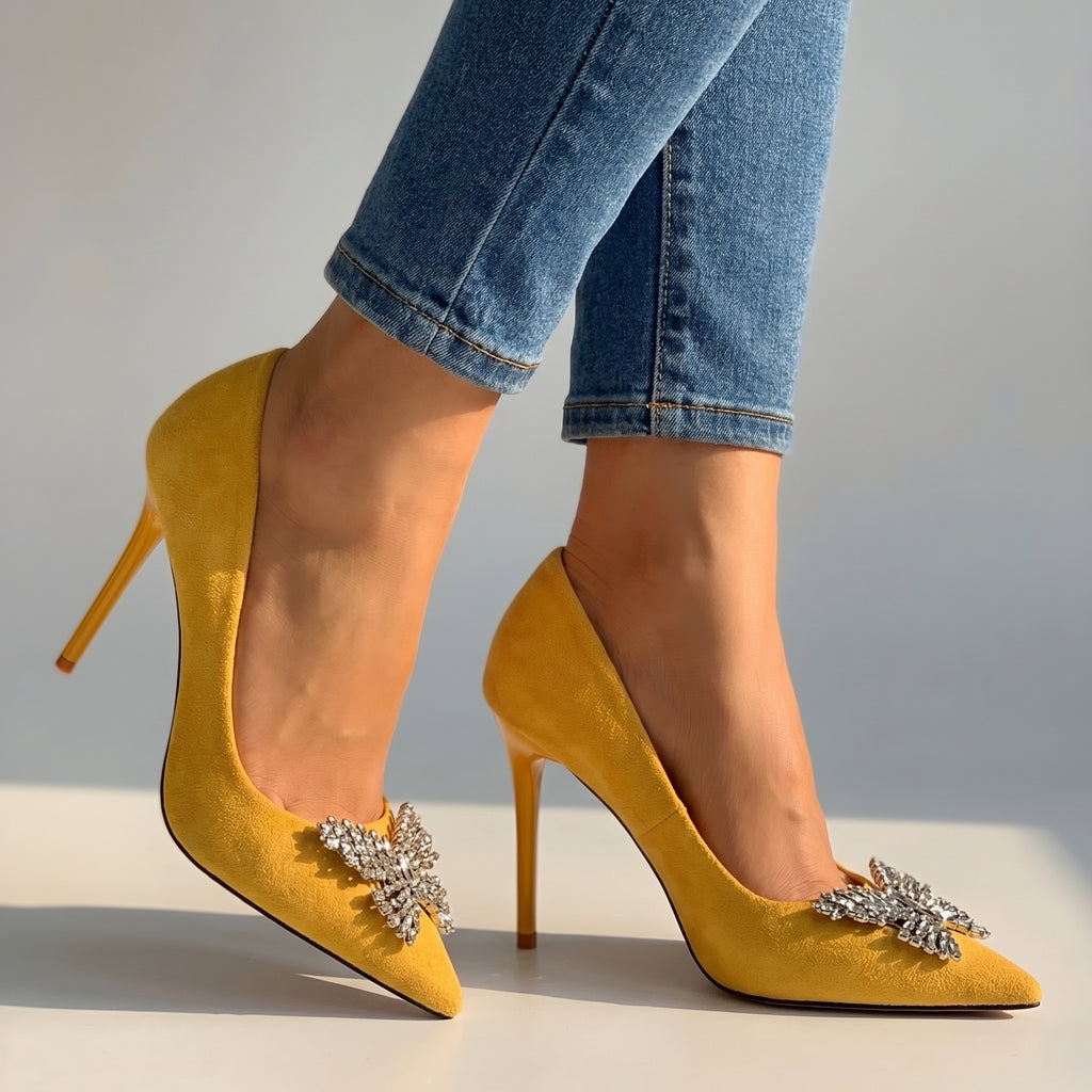 Patricia Crystal Bow Pumps