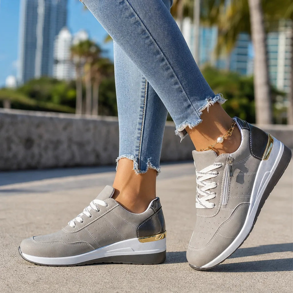Petra Wedge Zip Sneakers