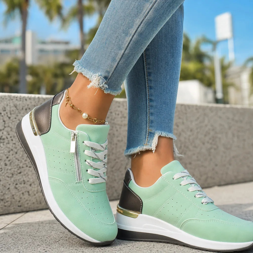 Petra Wedge Zip Sneakers