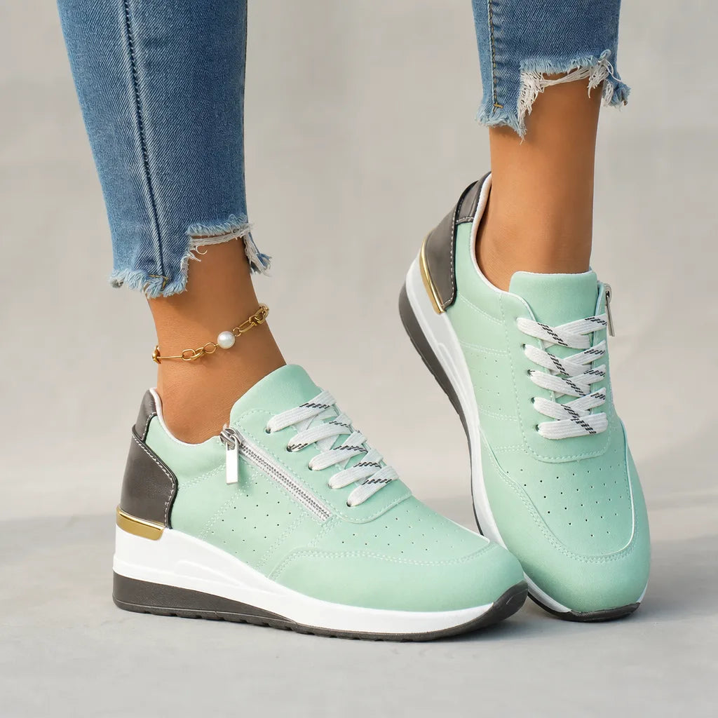 Petra Wedge Zip Sneakers