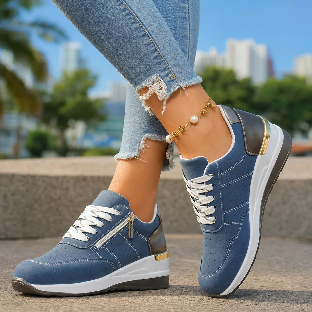 Petra Wedge Zip Sneakers