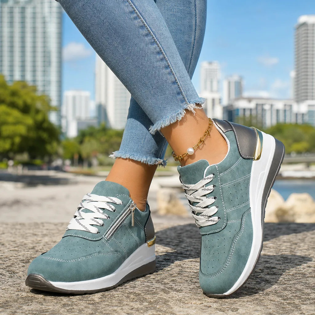 Petra Wedge Zip Sneakers
