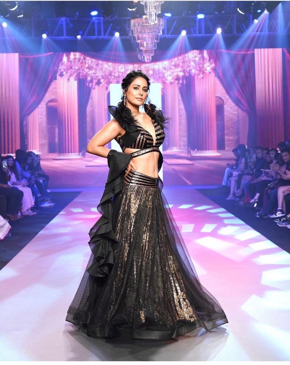 Black Premium Malai Satin Embellished With Heavy Sequins Work , Embroidery Work Lehenga Choli - Inspired | Ready To Wear - qivii