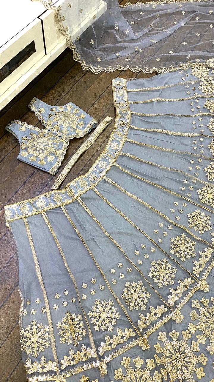 Stunning Kasturi silk lehnga with zari & sequence work