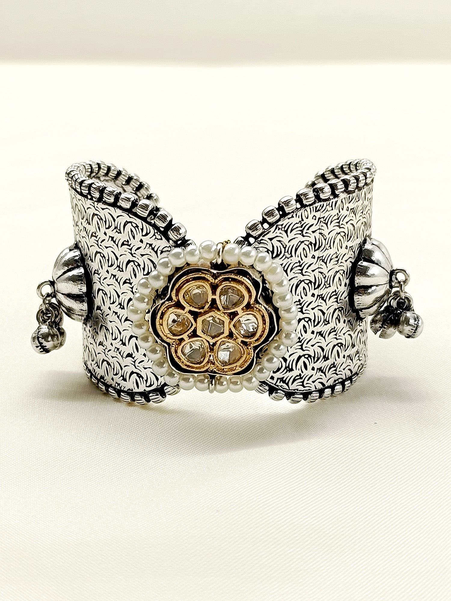 Adelaide White Oxidized Bracelet