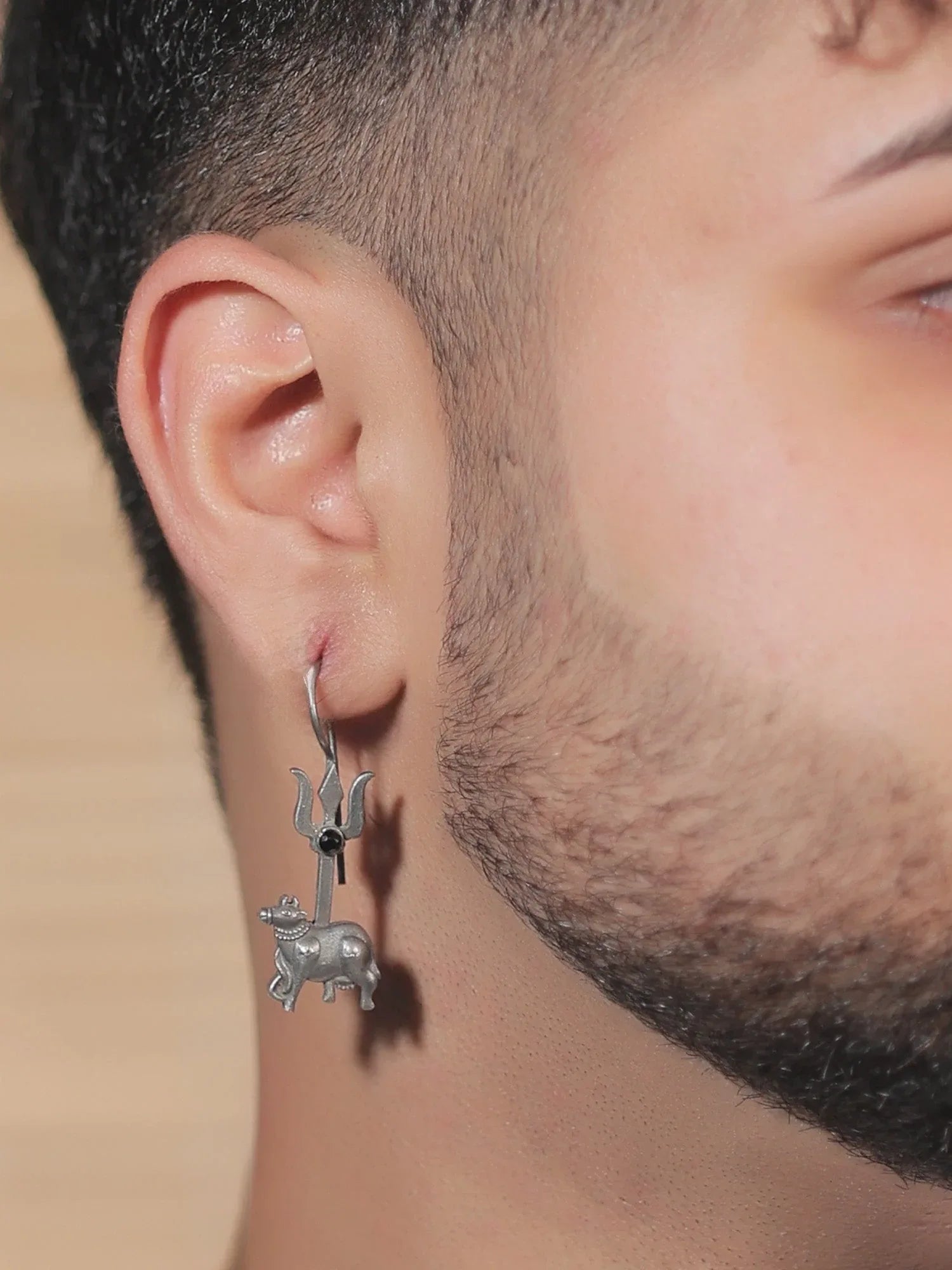 Aaditya Black Oxidized Earring