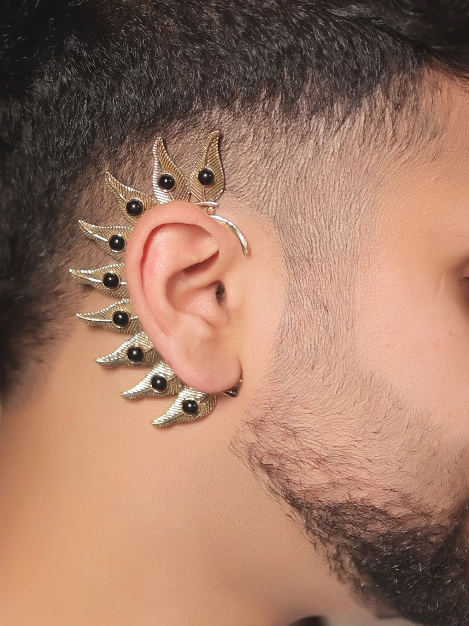 Surbhi Black Western Earcuffs