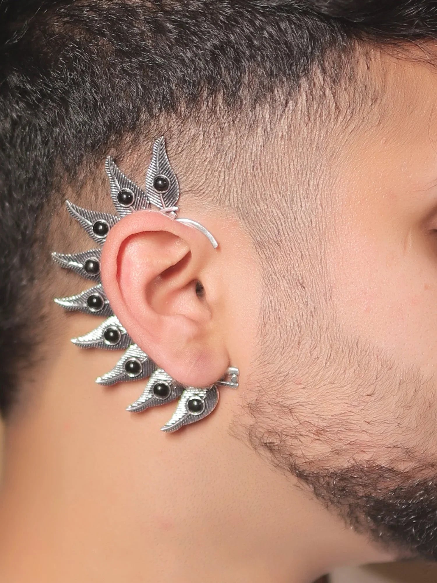 Josephine Black Western Earcuffs