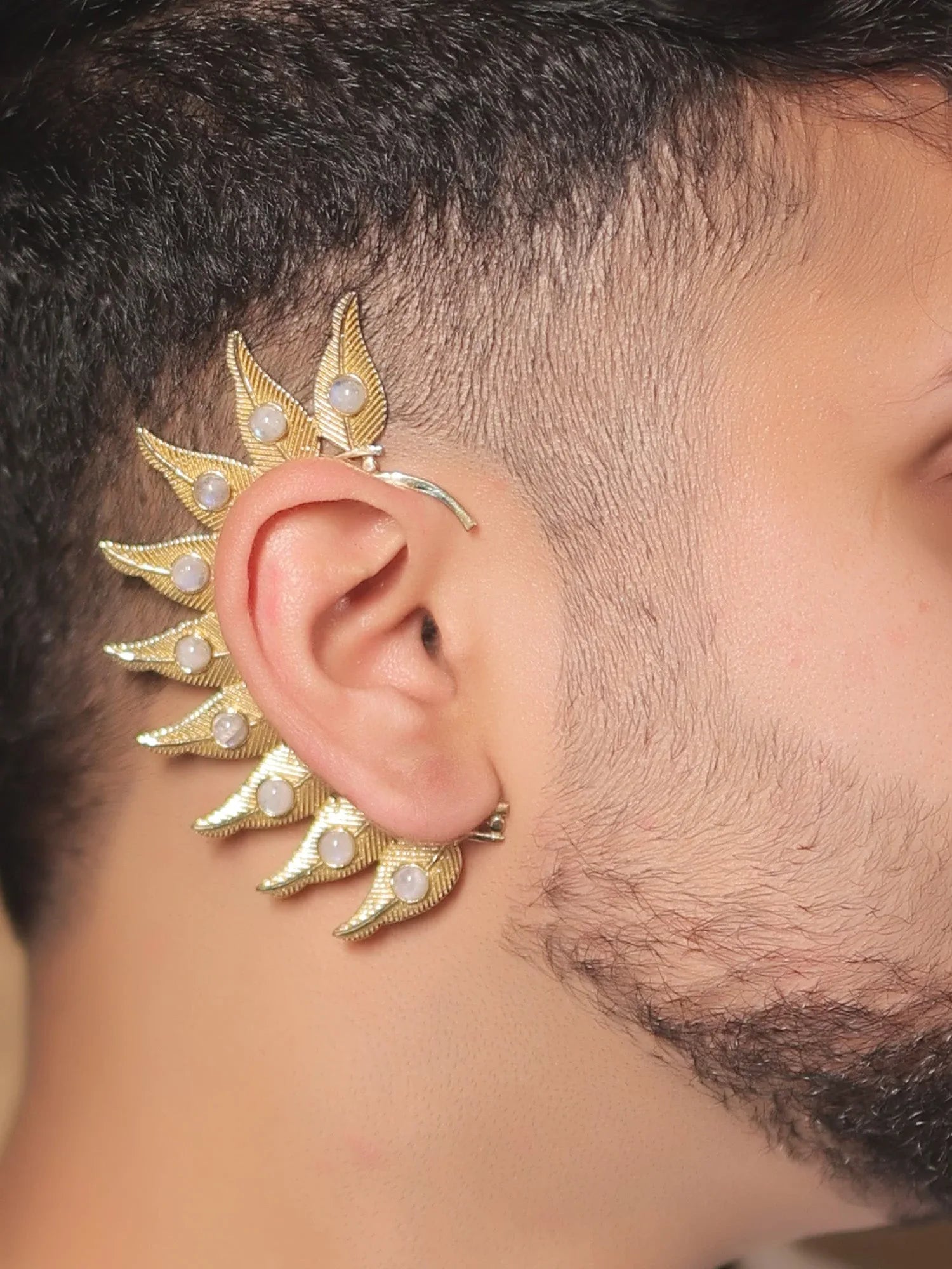 Sabine White Western Earcuffs