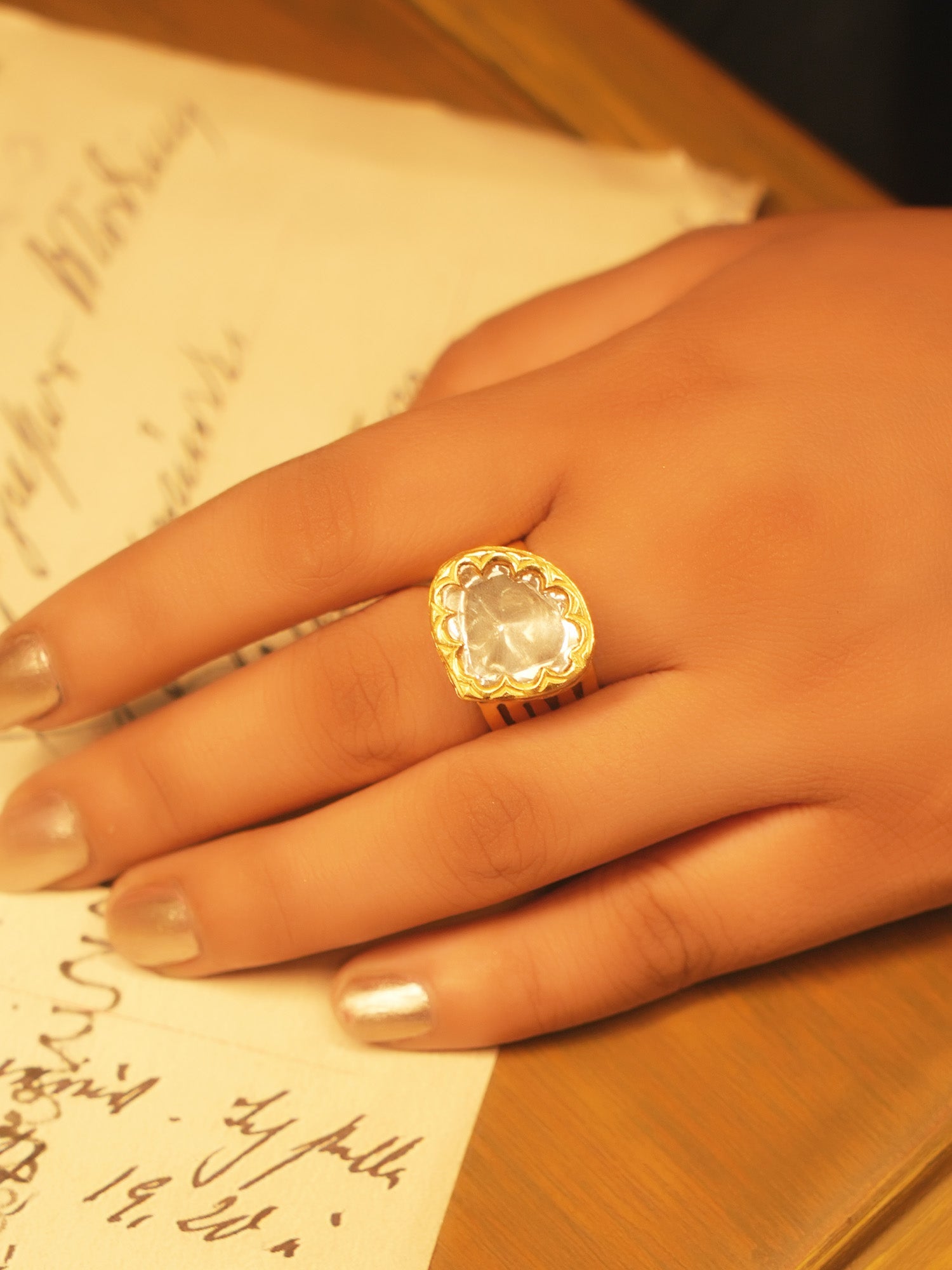 Ayra 92.5 Silver Moissonite Finger Ring