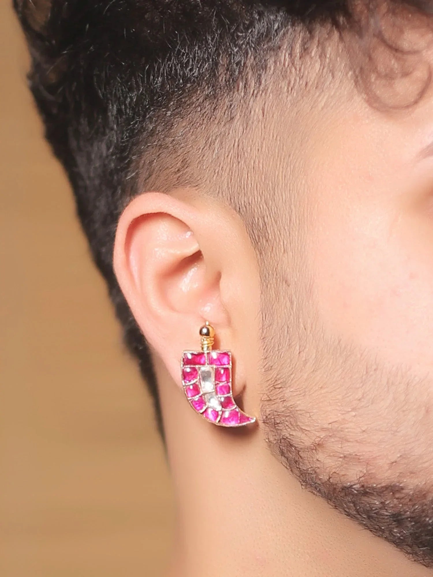 Aaloka Ruby Kundan Earring