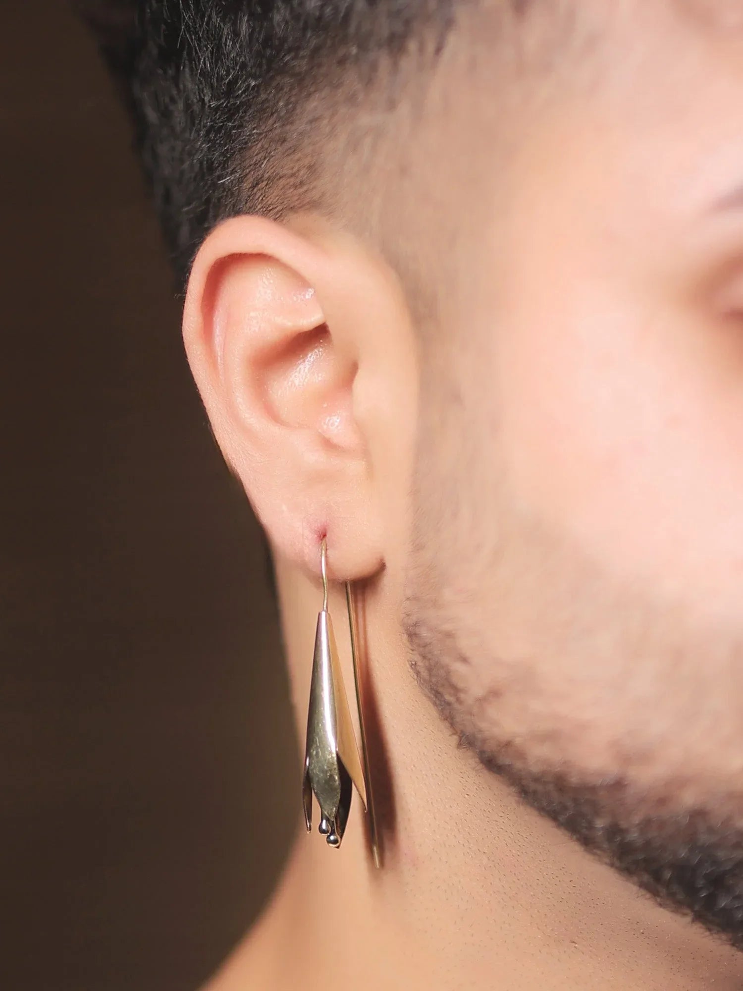 Madhvi Golden Western Earrings