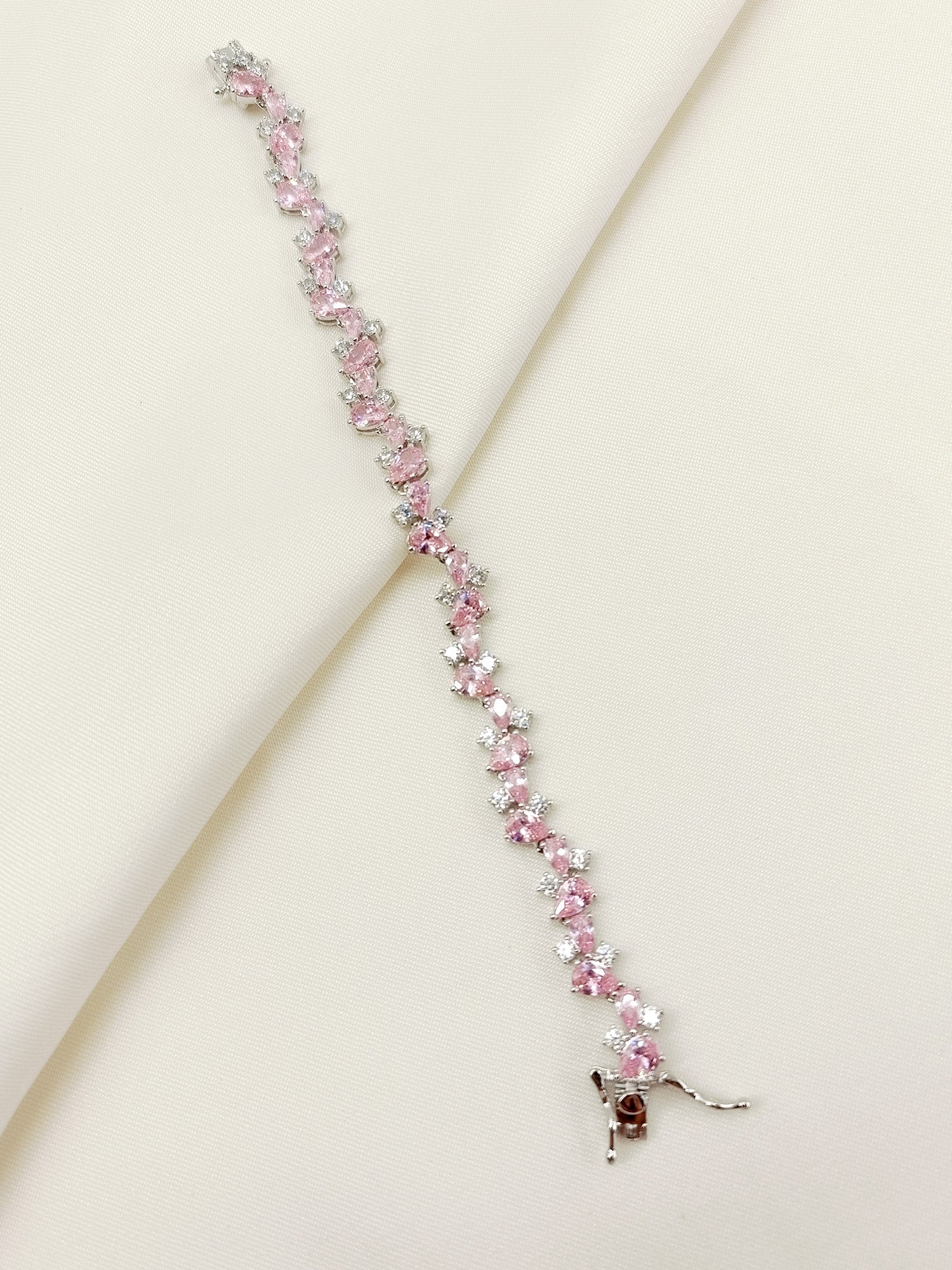 Nikita Baby Pink American Diamond Bracelet