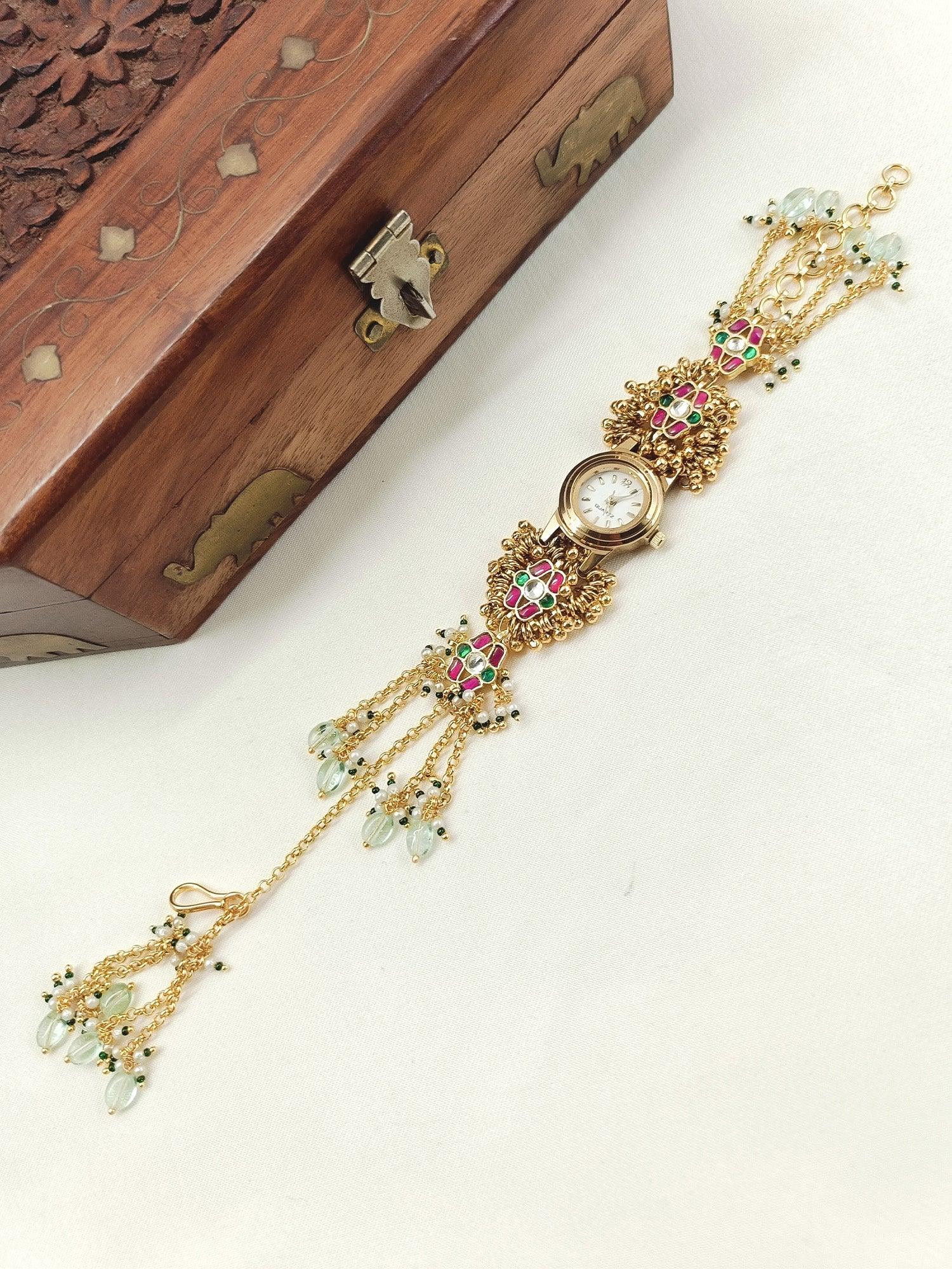Neelakshi's Paachi Kundan Watch