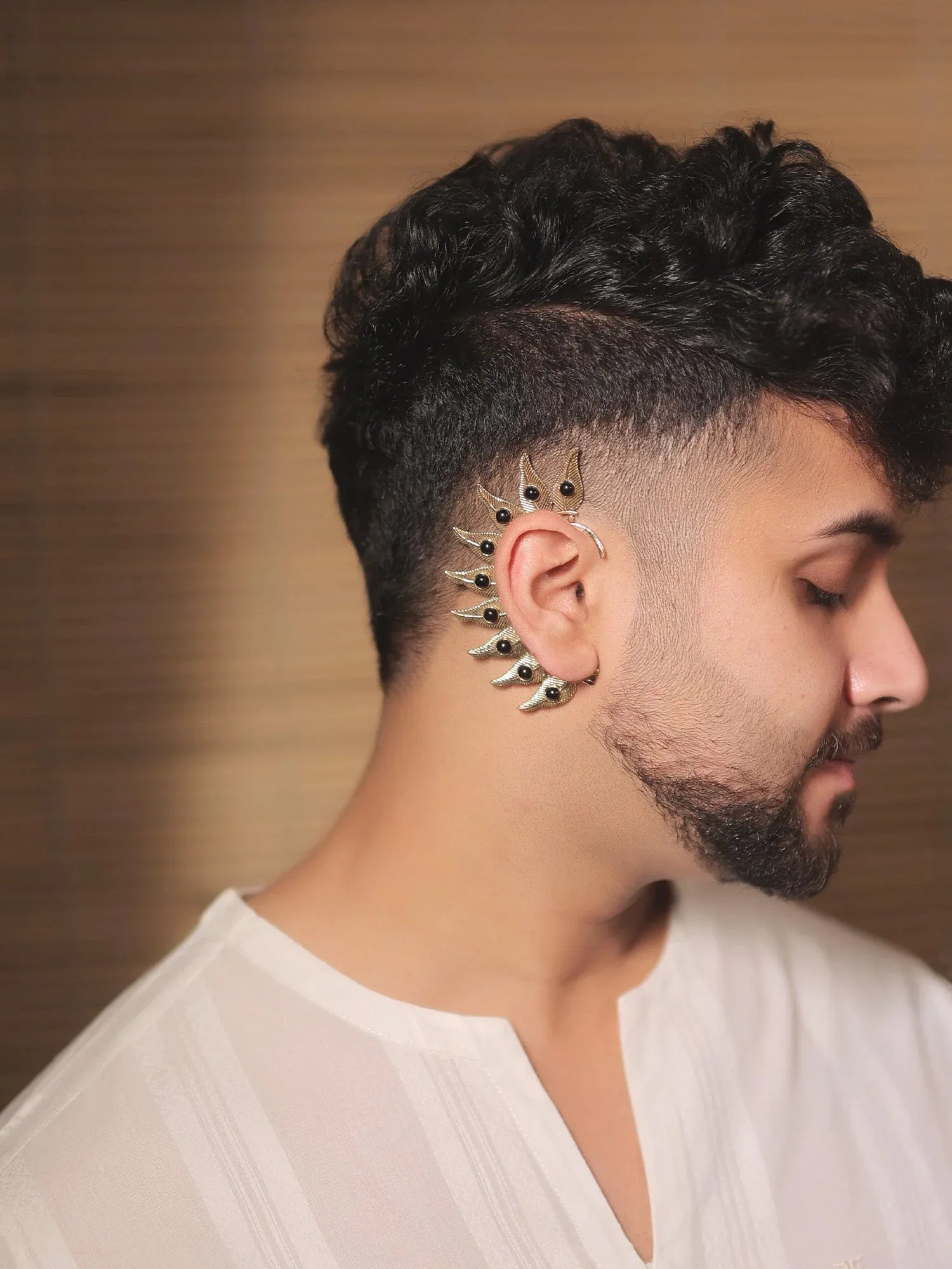 Surbhi Black Western Earcuffs