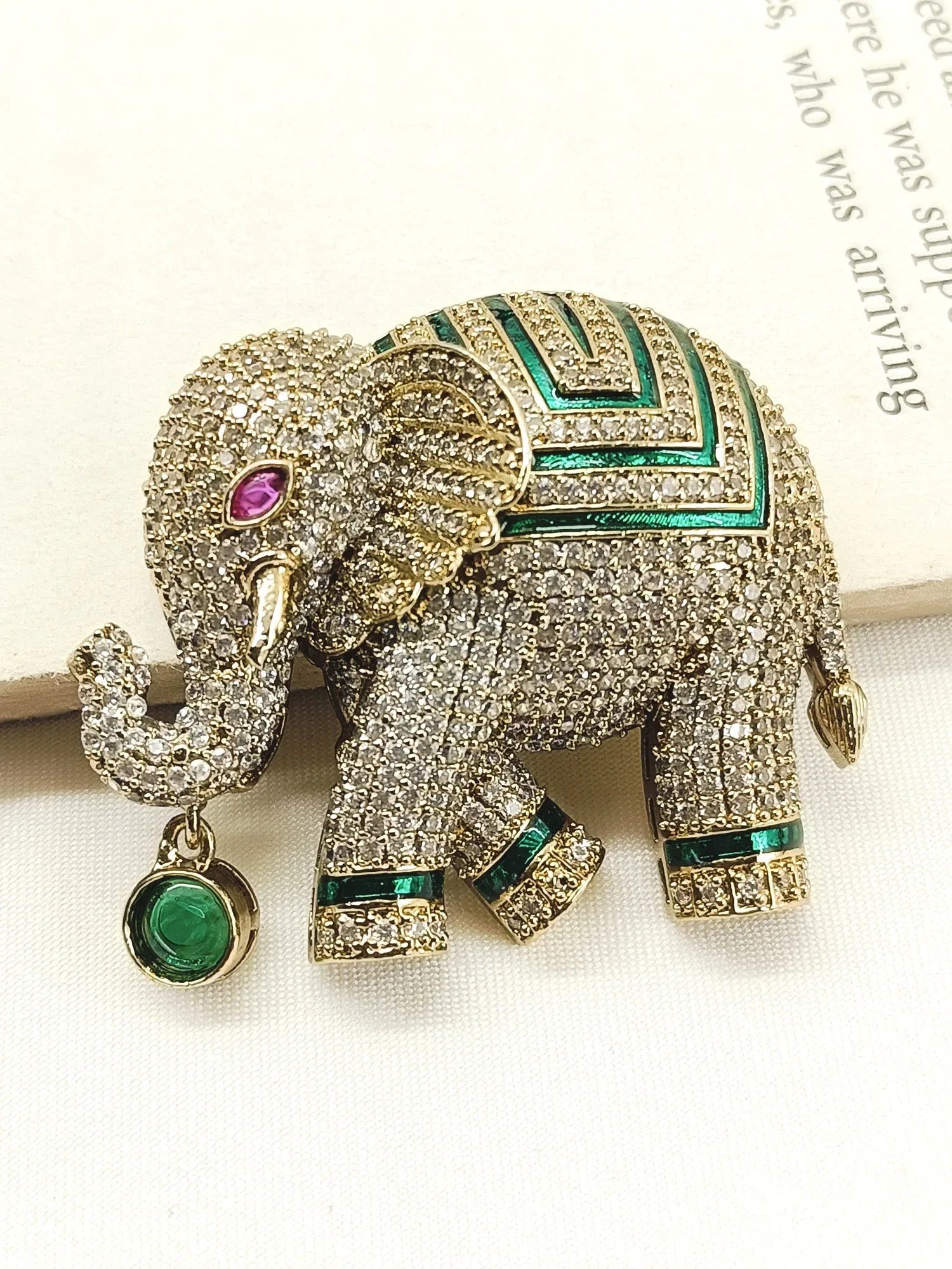 Ronak R&G Elephant Brooch