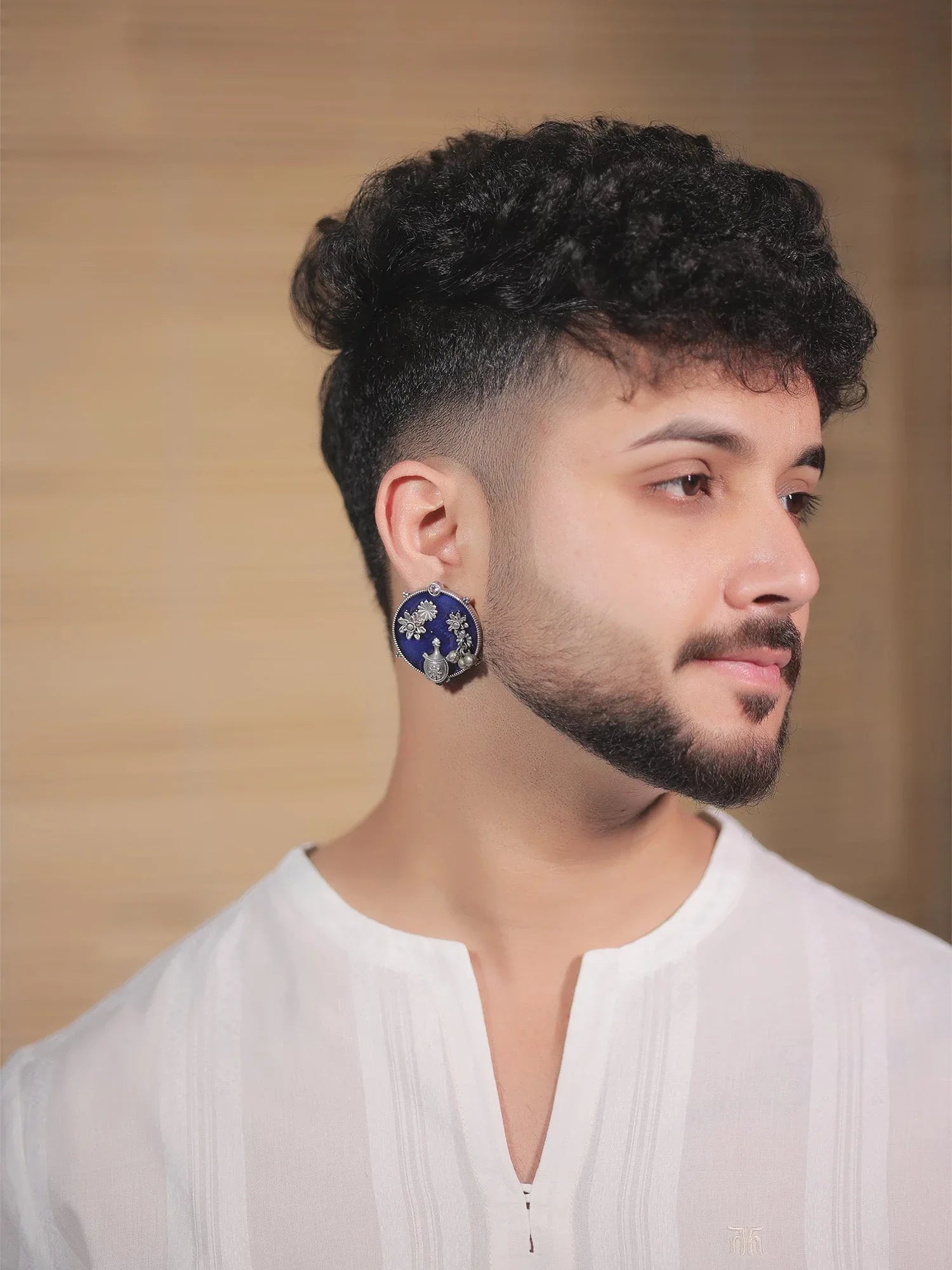 Sanjukta Blue Oxidized Tops