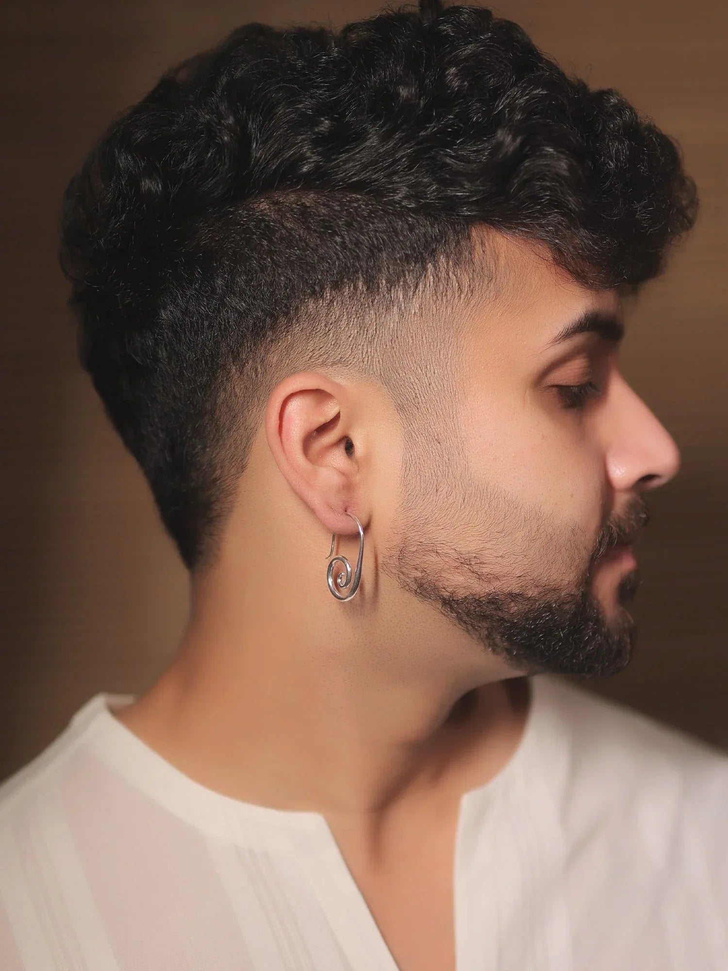 Daya Silver Western Earrings
