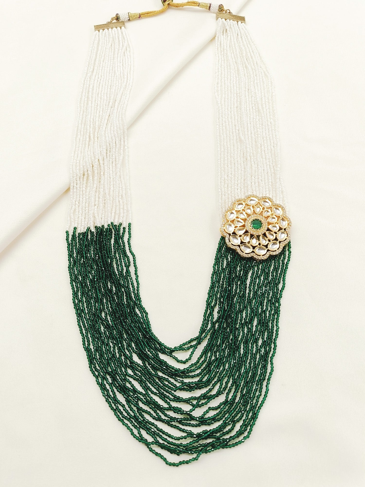Sanjeev Green Groom Beads Neckpiece