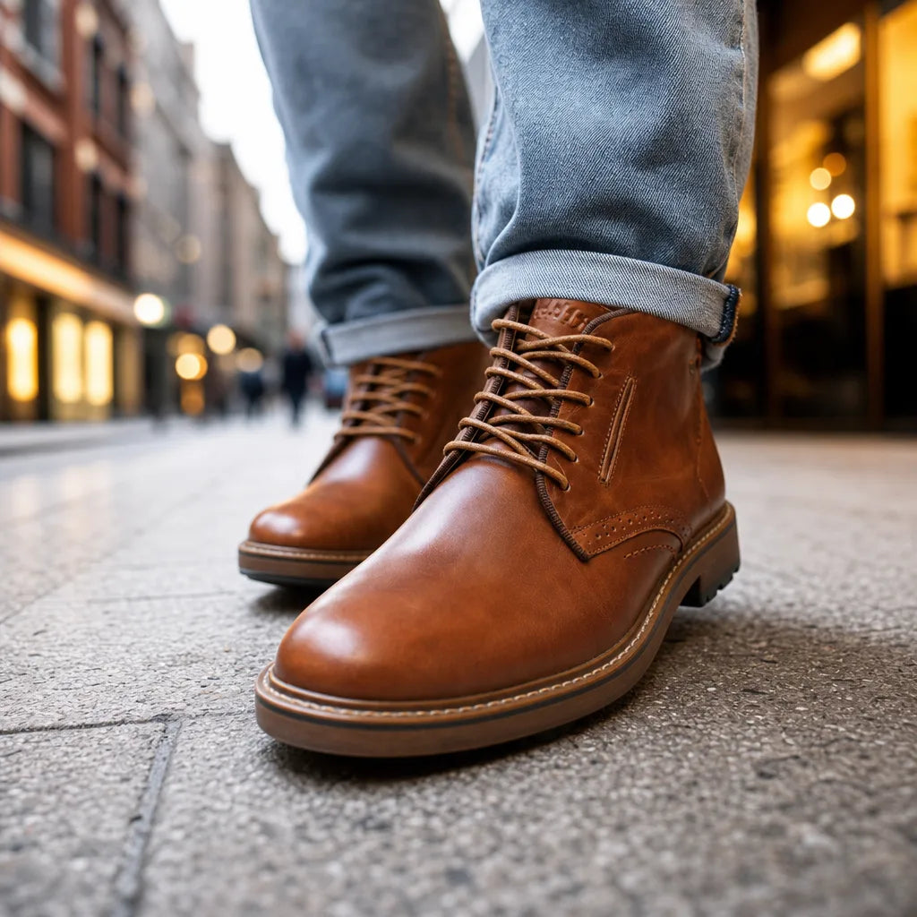 Preston | Men's Fall Leather Brogue Boots