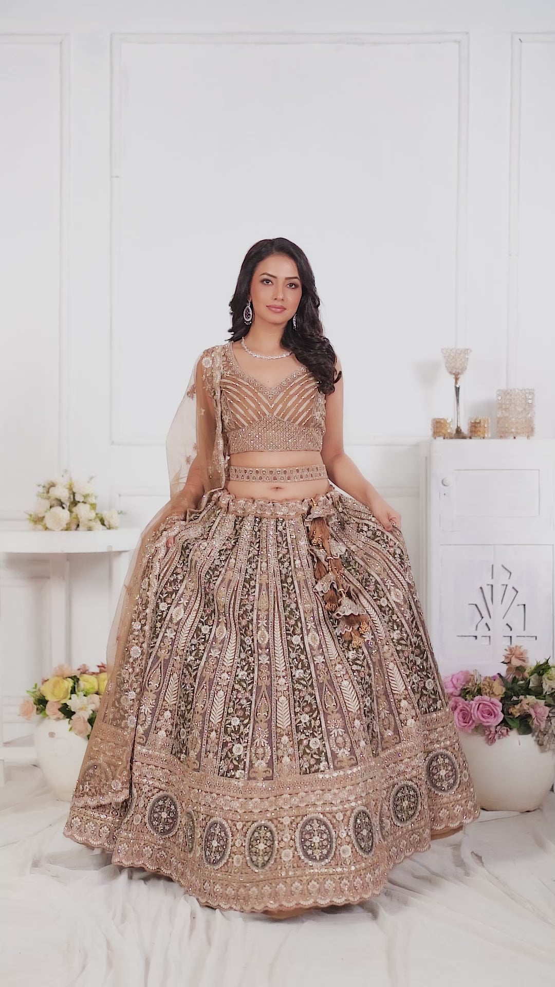 The Majestic Mustard bridal lehenga