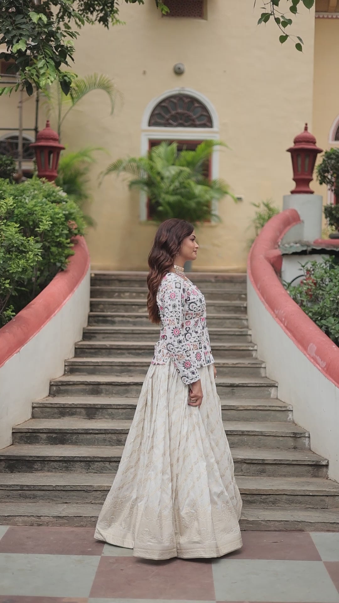 White Color Pure Dayble Viscose Jequard Standard Stitching With Can-can and Canvas Patta Lehenga