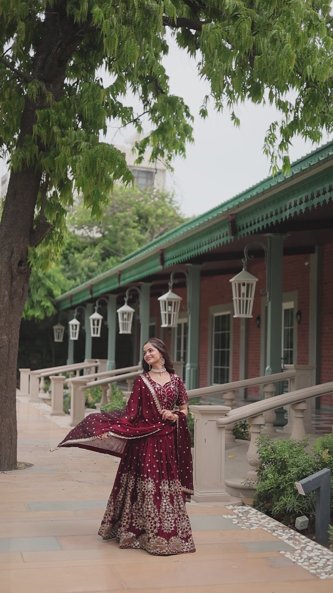 Maroon Rangoli Silk With Heavy Sequins & Thread Embroidered Work Lehenga