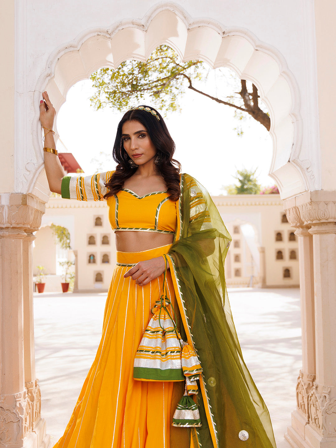 Lemon Chrome Yellow Lehenga Set