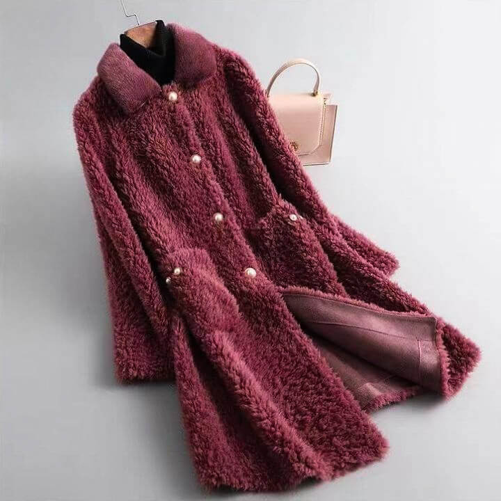 Victoria Couture Shearling Coat  - By Qivii