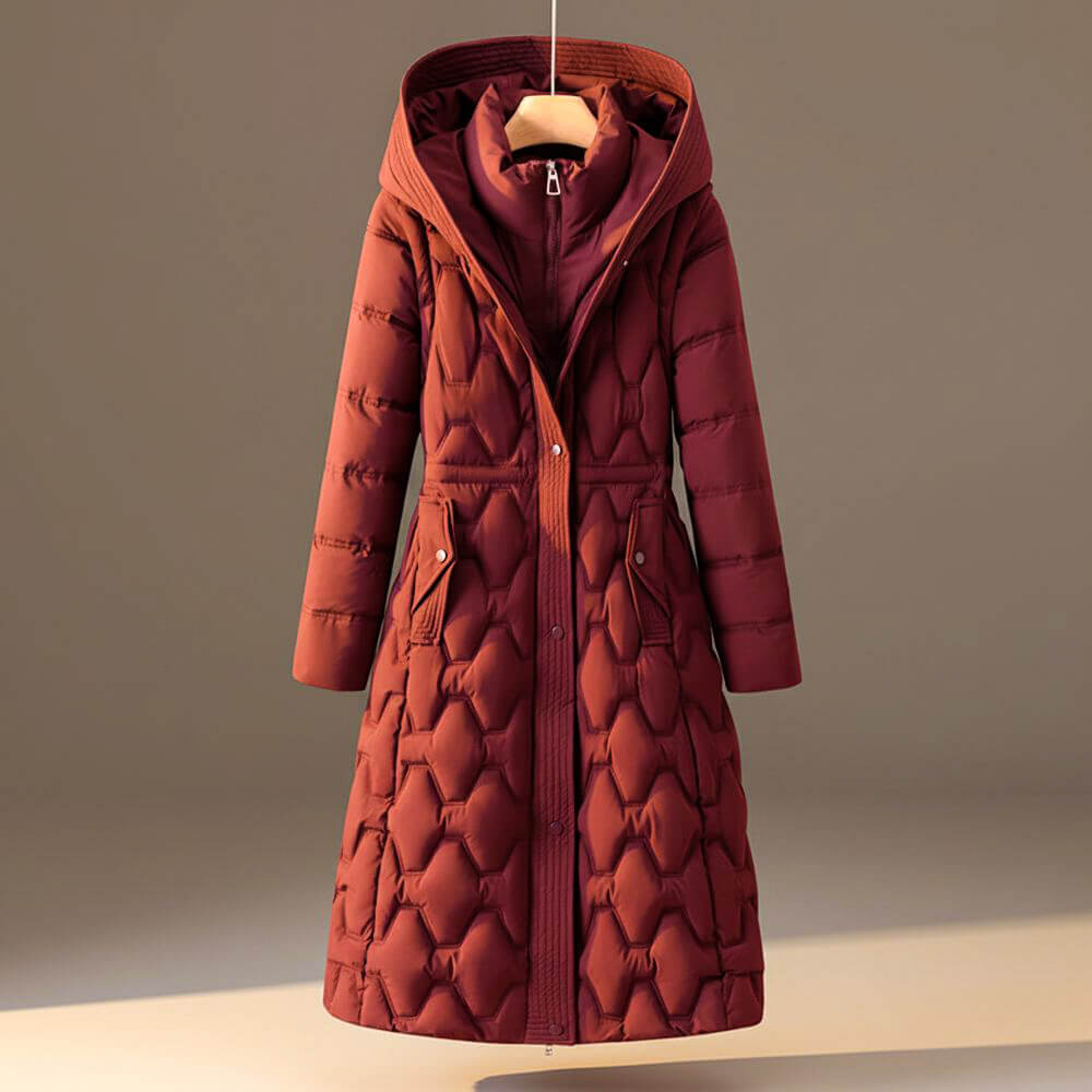 Lauren Quilted Hooded Coat  - By Qivii