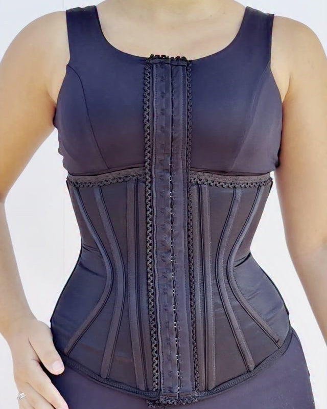 18 Steels Abdominal Shaping Lace Waist Trainer Vest  - By Qivii