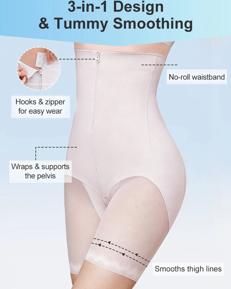 High Waist Double-layered Tummy Control Shapewear Shorts