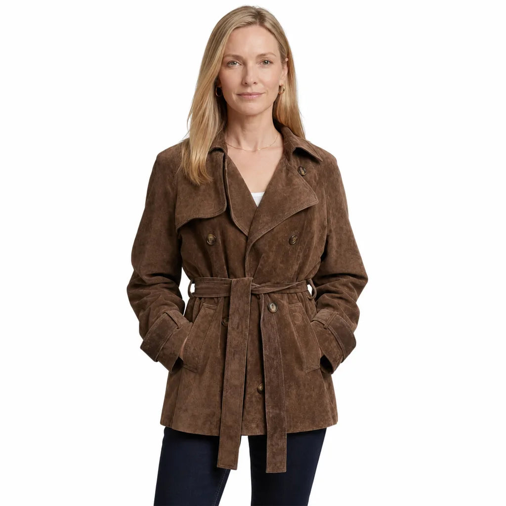 Rosalie | Women's Short Cropped Trench Coat