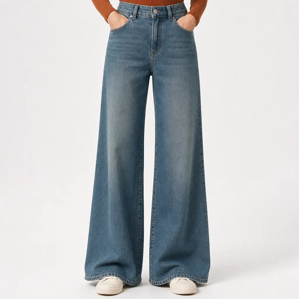 Rosaline | Womens Mom Baggy Wide Leg Jeans