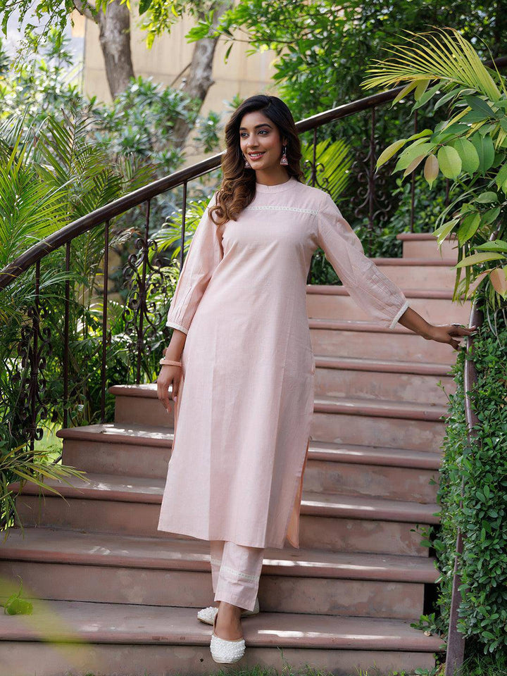 Rose Smoke Kurta Set - qivii