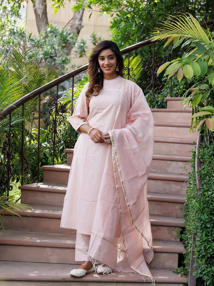 Rose Smoke Kurta Set - qivii