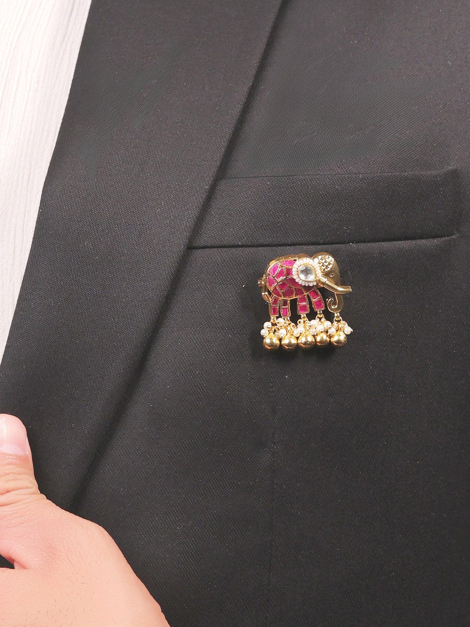 Charity Ruby Elephant Brooch