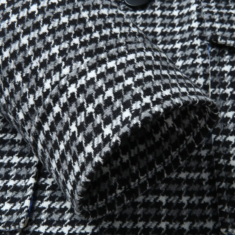 Malcolm Houndstooth Wool Jacket  - By Qivii