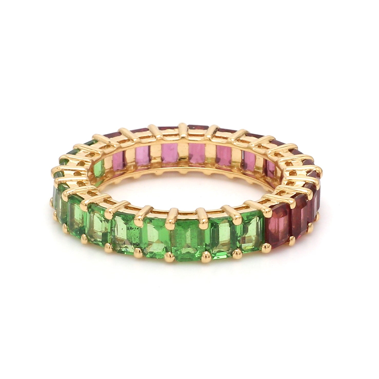 Tsavorite Rhodolite Garnet Ring