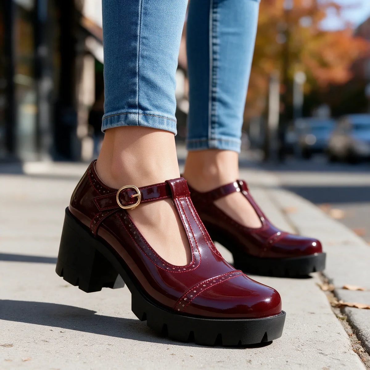 Sadie women's orthopedic Mary Jane heels by Hudson Ridge, stylish multi-color women's footwear with supportive design.