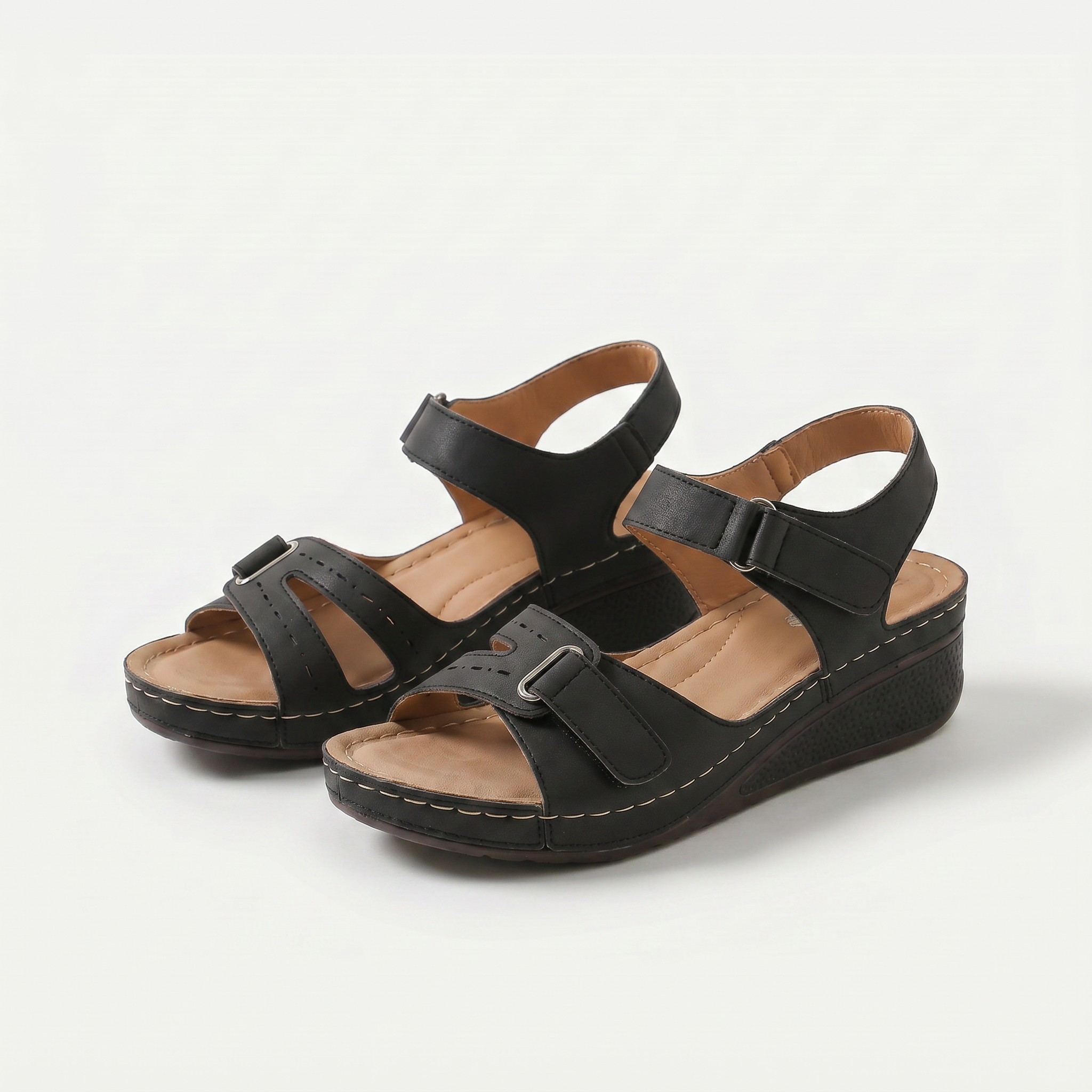 Sandy - Bequeme Orthopädische Sandalen mit Keilabsatz  - By Qivii